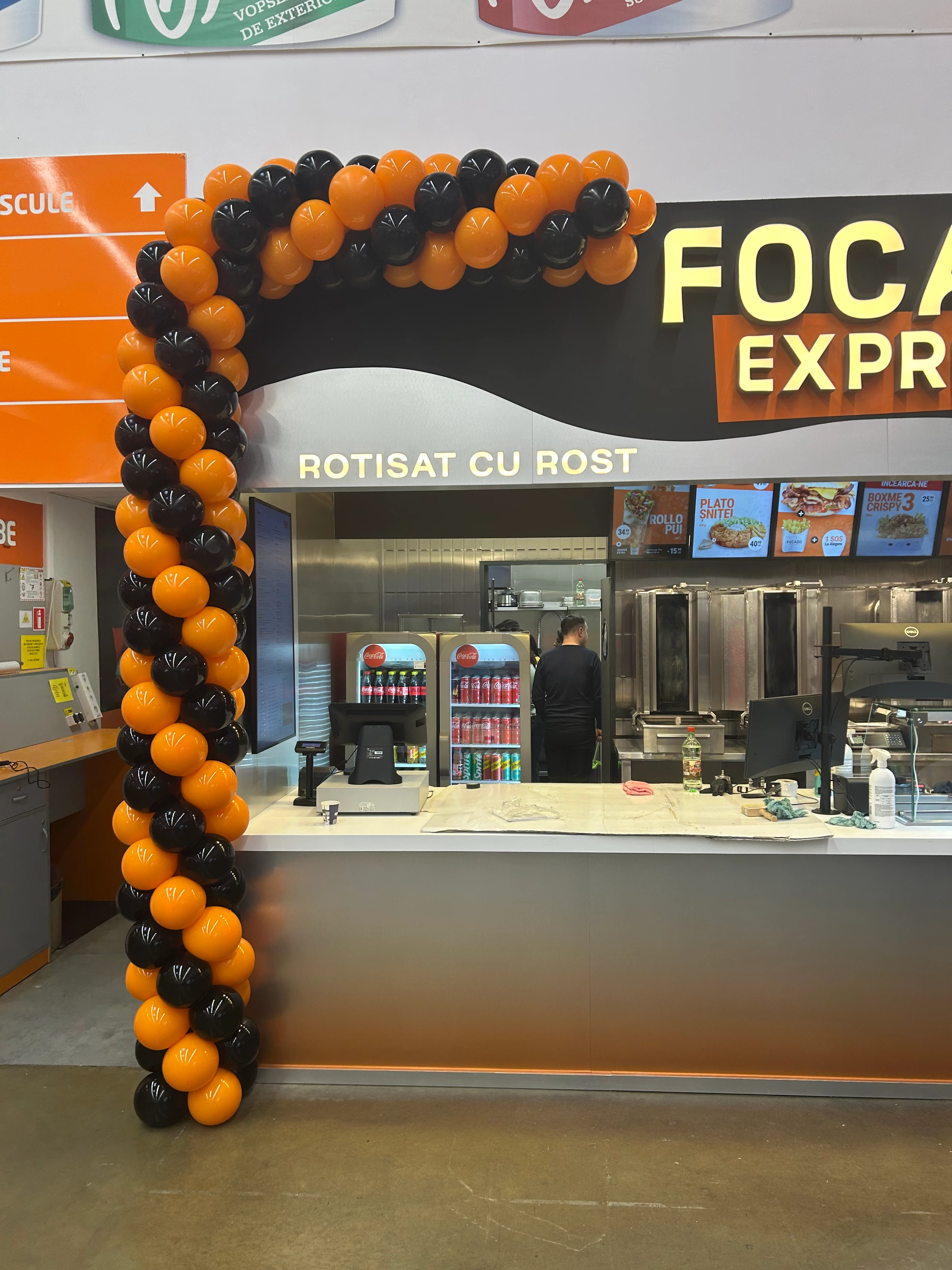 arcada baloane - deschidere fast food